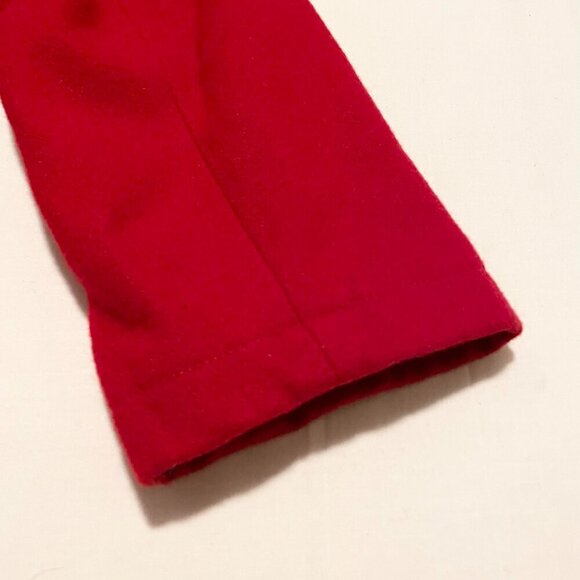 Tommy Hilfiger Red Woold Blend Peacoat Jacket Womens Large - Picture 13 of 16